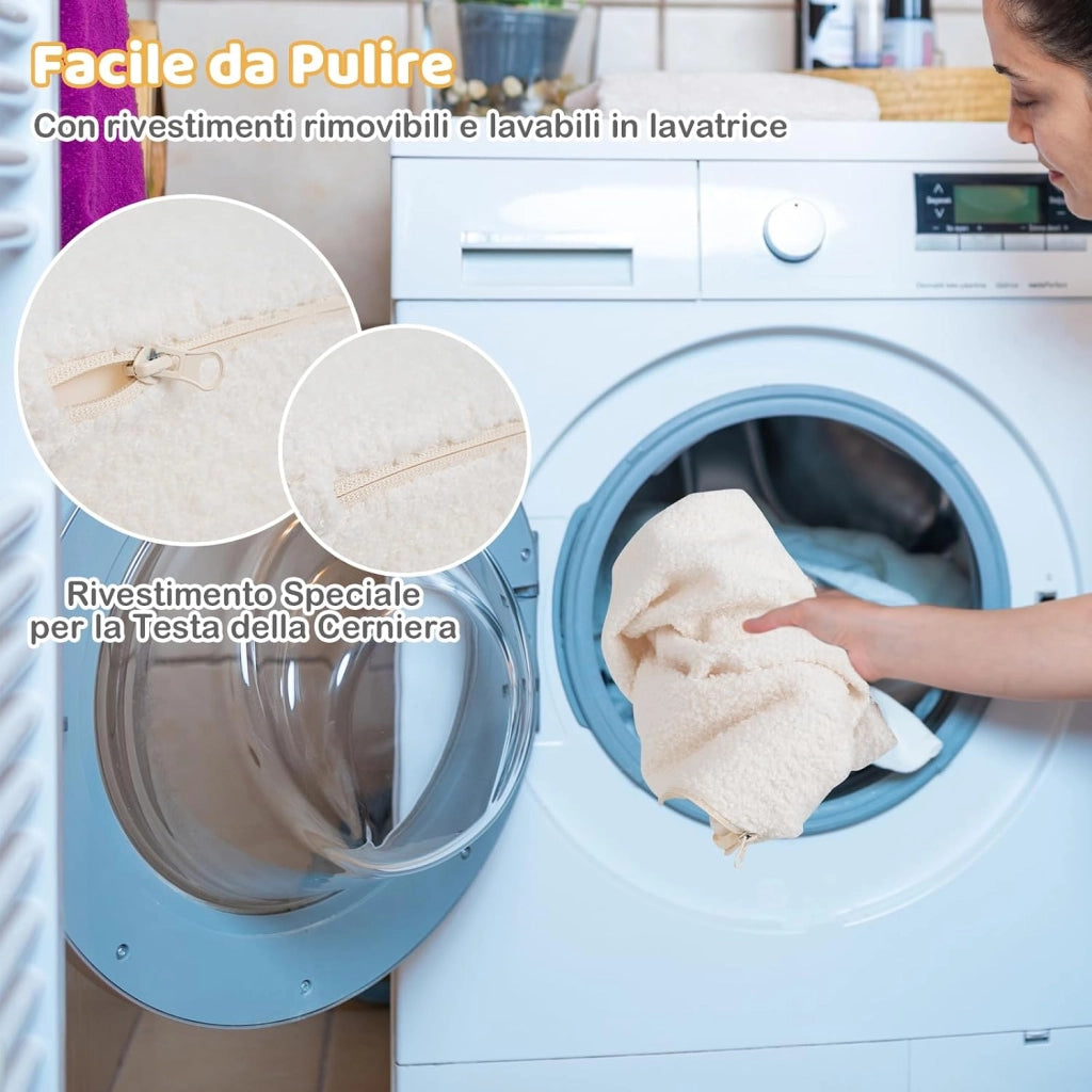 Blocchi da Arrampicata in Schiuma per Bambini, con Piscina di Palline, Set di 5 Pezzi per Arrampicata e Strisciamento, Set da Gioco da Interno per Bambini 3 Anni+ (Beige,Sherpa)