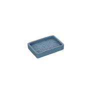 Porta sapone bagno in poliresina blu pastello effetto pietra Linea Sabbia Feridras