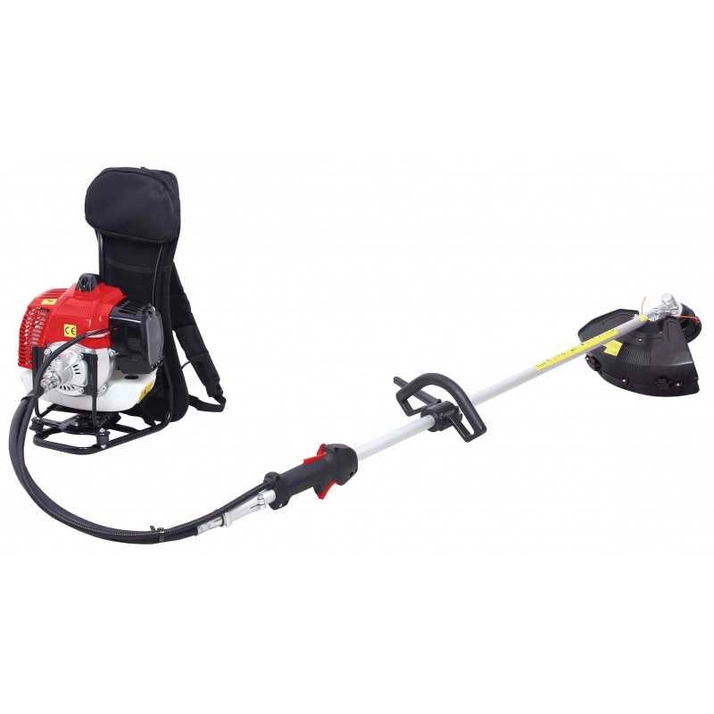 Decespugliatore a?scoppio?spalleggiato 2?tempi?51,7?cc  potenza 1,4?kW, diametro asta 26?mm, capacità serbatoio 1?l  Dunsch