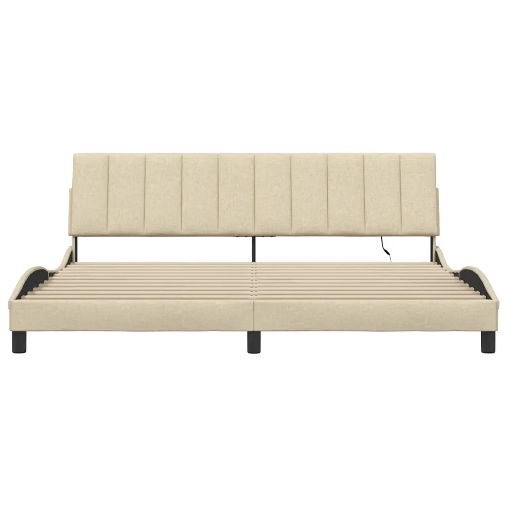 Giroletto senza Materasso Hanko Crema 200x200 cm in Tessuto 3310487