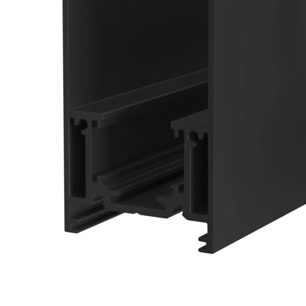 Binario Con Spessore 8Cm Moderno Busbar Trunkings S35 Alluminio Nero 1M