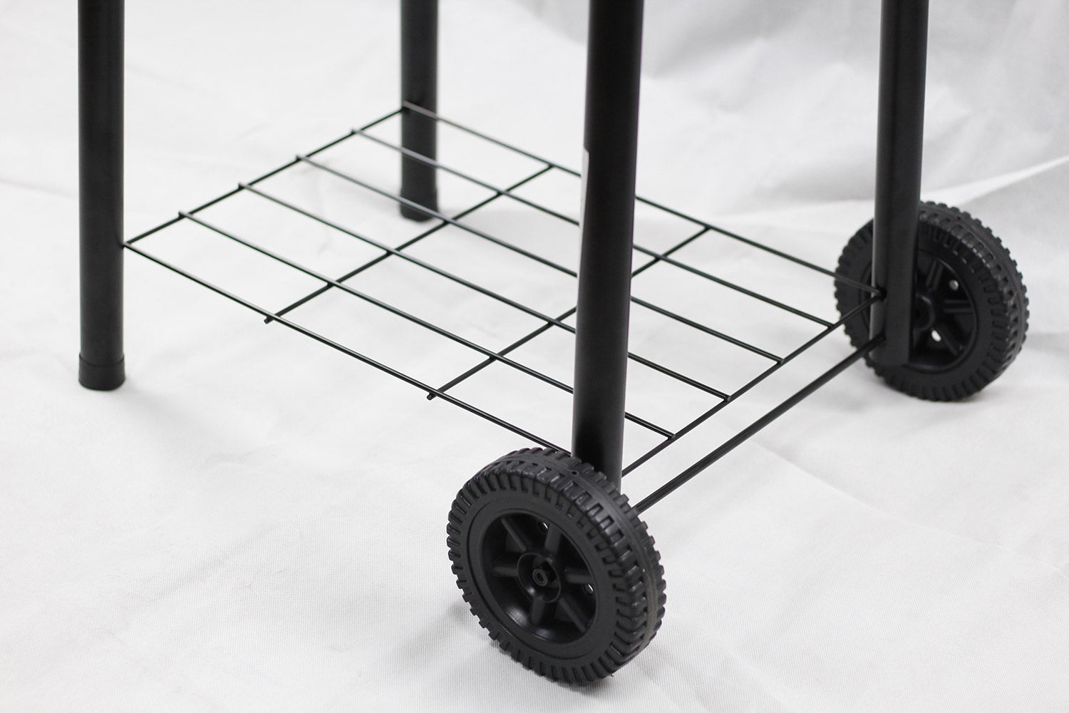 Barbecue a Carbone  con Affumicatore 84x48x116 cm in Acciaio con Ruote Saturnino