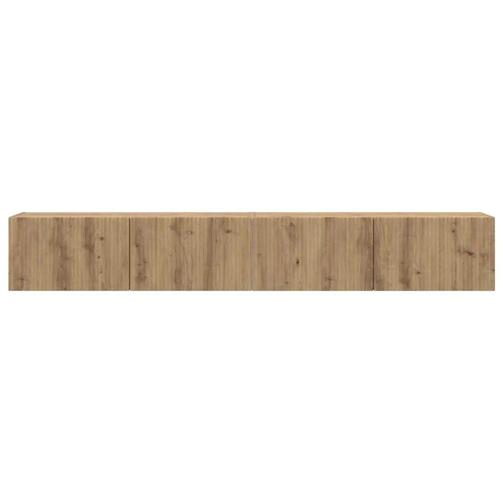 Mobile TV da parete 2 pcs Rovere Artigianale 98 x 31 x 29,5 cm 892248