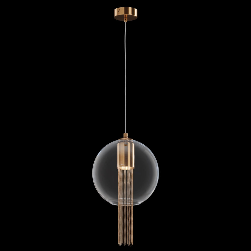 Lampada a sospensione Maytoni Flusso vetro bronzo Ø25 GU10