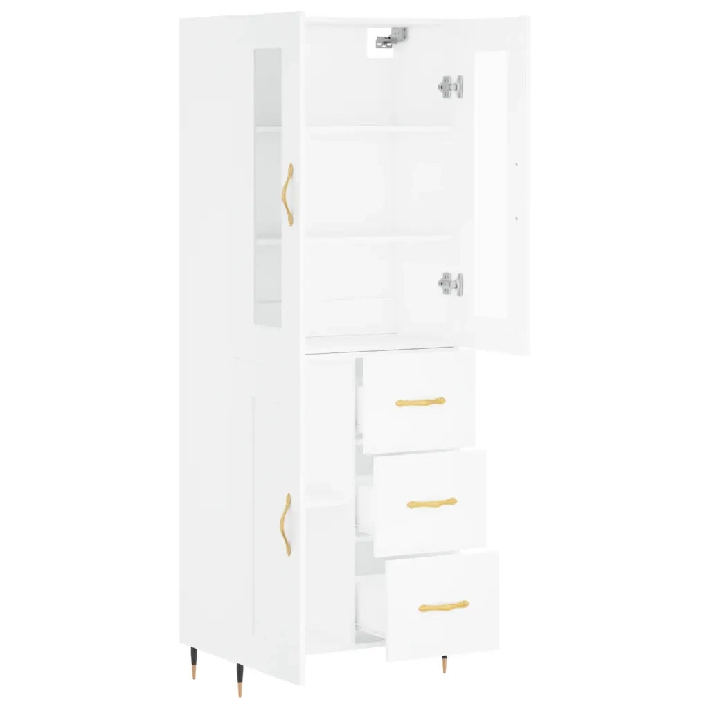 Credenza Bianca 69,5x34x180 cm in Legno Multistrato 3198641
