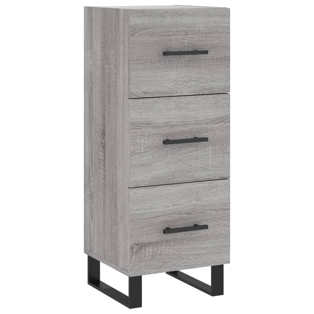 Buffet credenza cassettiera armadio mobile contenitore organizer cucina soggiorno rovere Sonoma 34,5 x 34 x 90 cm legno ingegnerizzato grigio 02_0036330