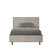 Letto imbottito 1 piazza e mezza 120x210 cm tessuto Era Adele - Senza rete,Grigio