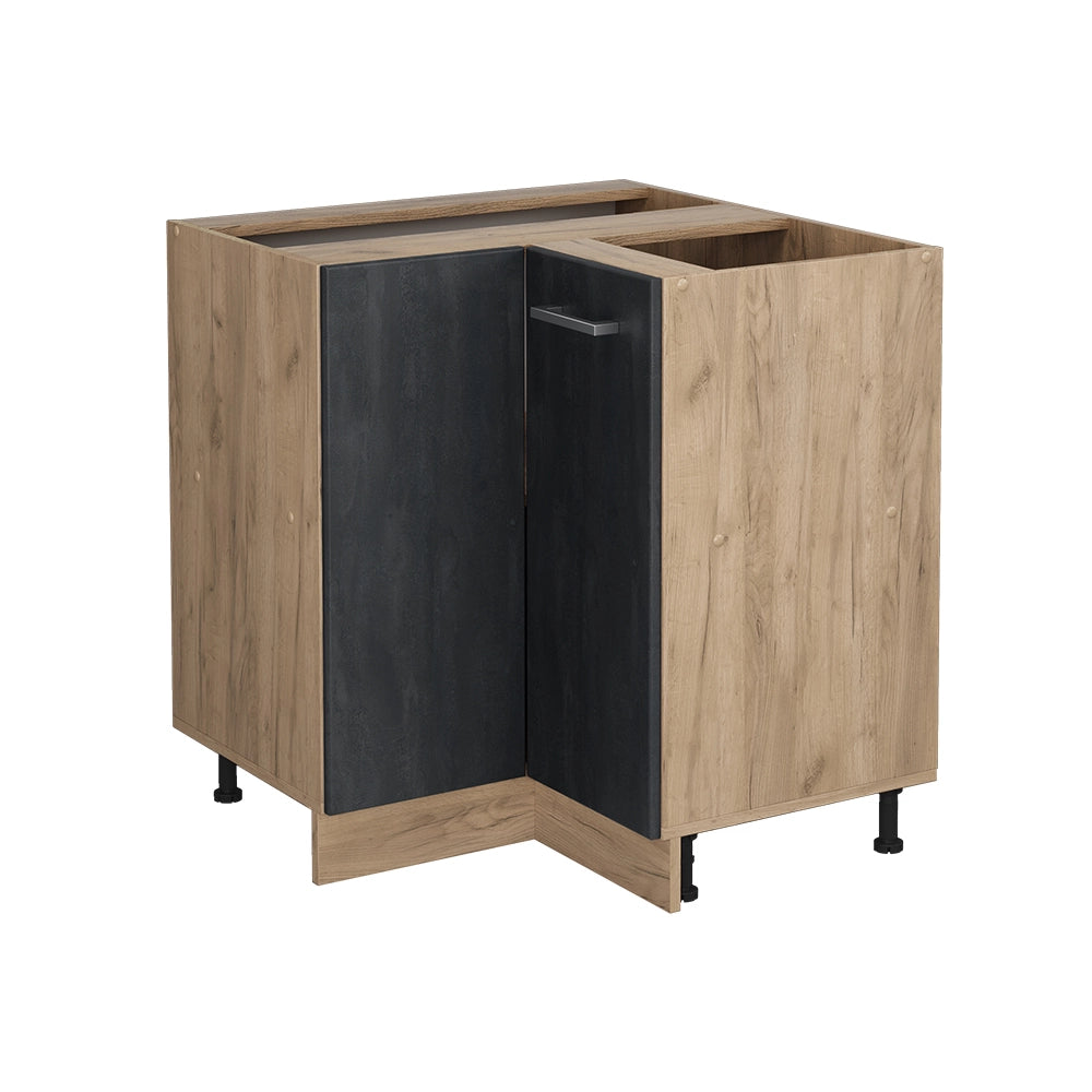 Mobile ad angolo cucina R-Line Calce nera/Rovere dorato 75.6 cm senza piano di lavoro Vicco