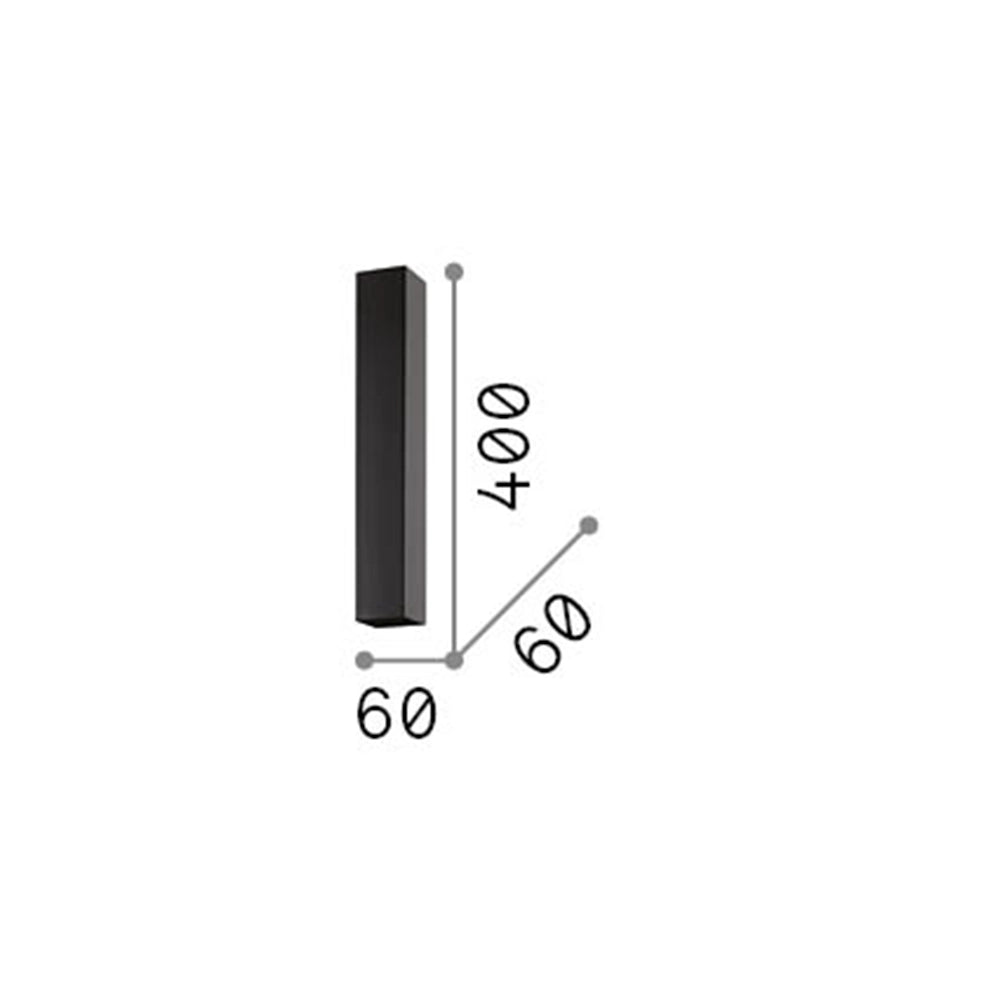 Plafoniera Moderna Sky Metallo Nero 1 Luce Gu10 7W 3000K Luce Calda H40Cm