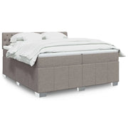 Giroletto a Molle con Materasso Tortora 200x200 cm in Tessuto 3287186
