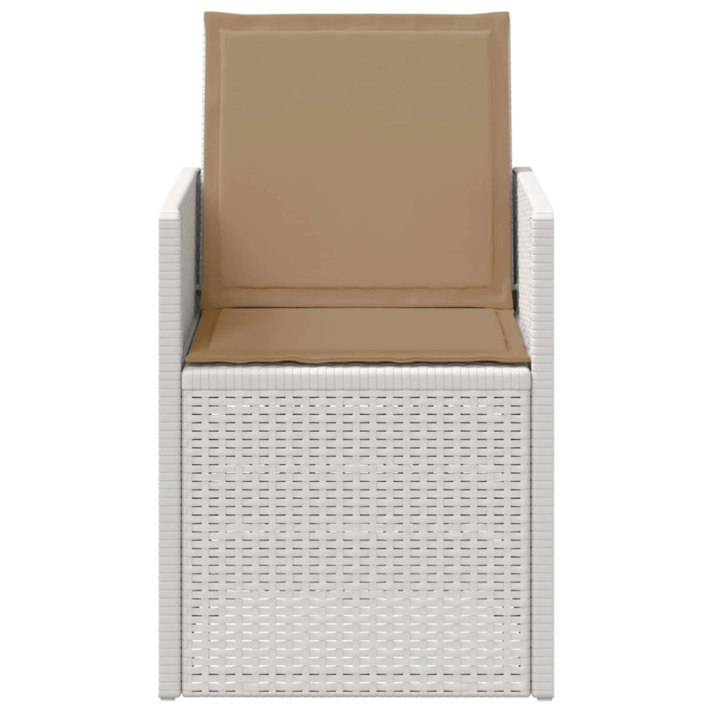 Sedie da pranzo da giardino 2 pcs Bianco e Tortora PP 8000004