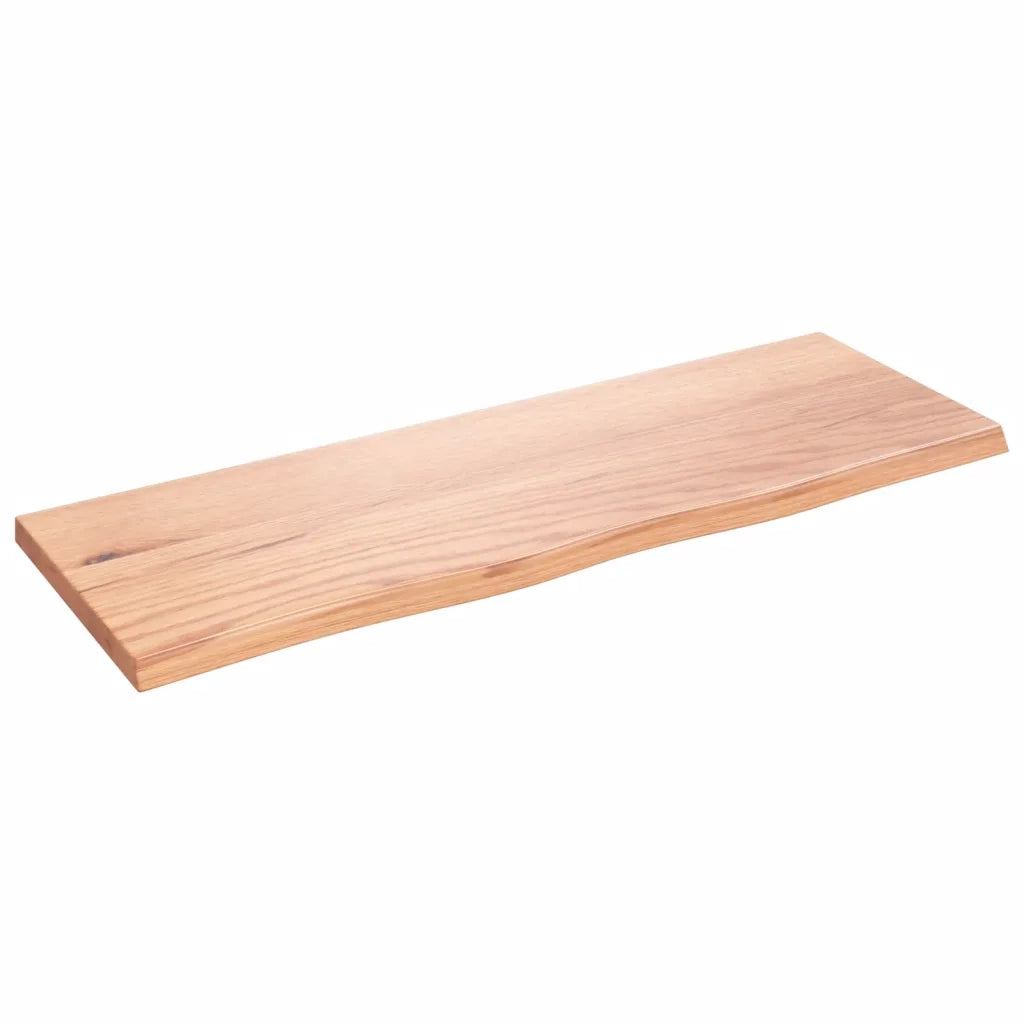Ripiano Muro Marrone Chiaro 80x30x2 cm Massello Rovere Trattato 363662