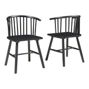 Set di 2 sedie da pranzo/soggiorno/cucina dal design moderno nere 03_0009634