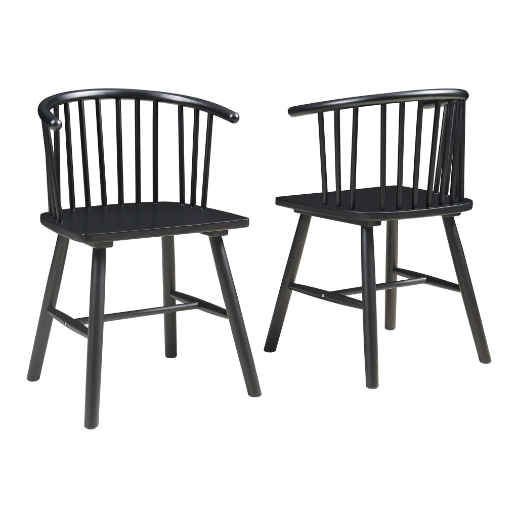 Set di 2 sedie da pranzo/soggiorno/cucina dal design moderno nere 03_0009634