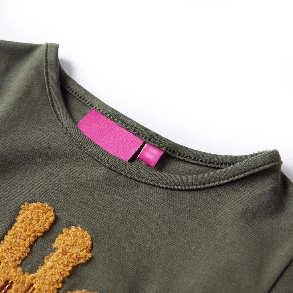 Maglietta per Bambini a Maniche Lunghe Cachi 104cod mxl 84106