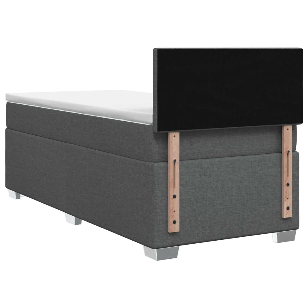 Letto box spring con materasso Grigio Scuro 80 x 200 cm Tessuto 3450349