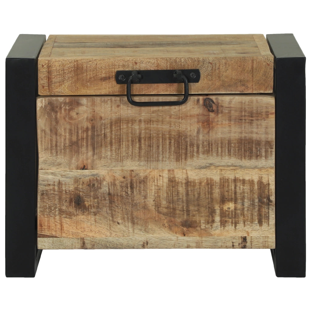 Bauli di stoccaggio  40x30x30cm in legno massello di mango e metallo