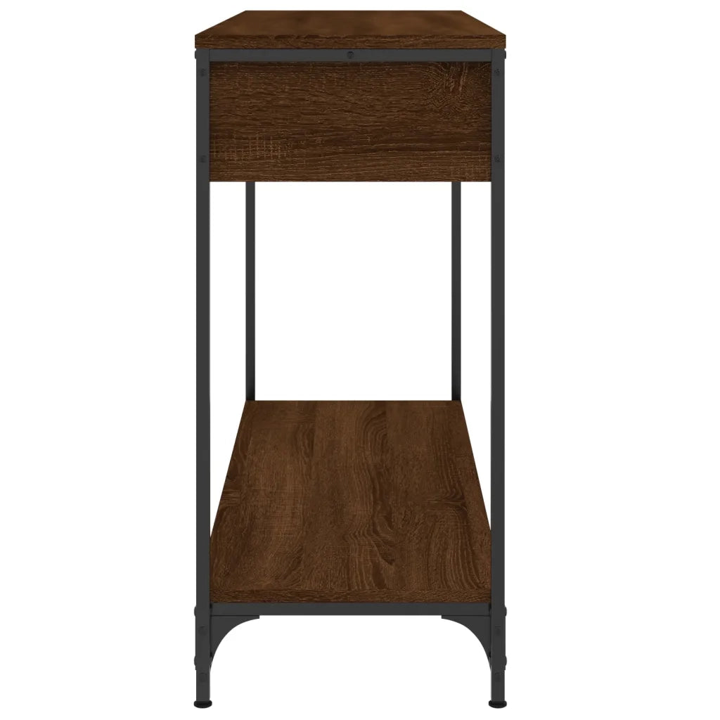 Tavolo Consolle Rovere Marrone 100x34,5x75 cm Legno Multistrato 834164