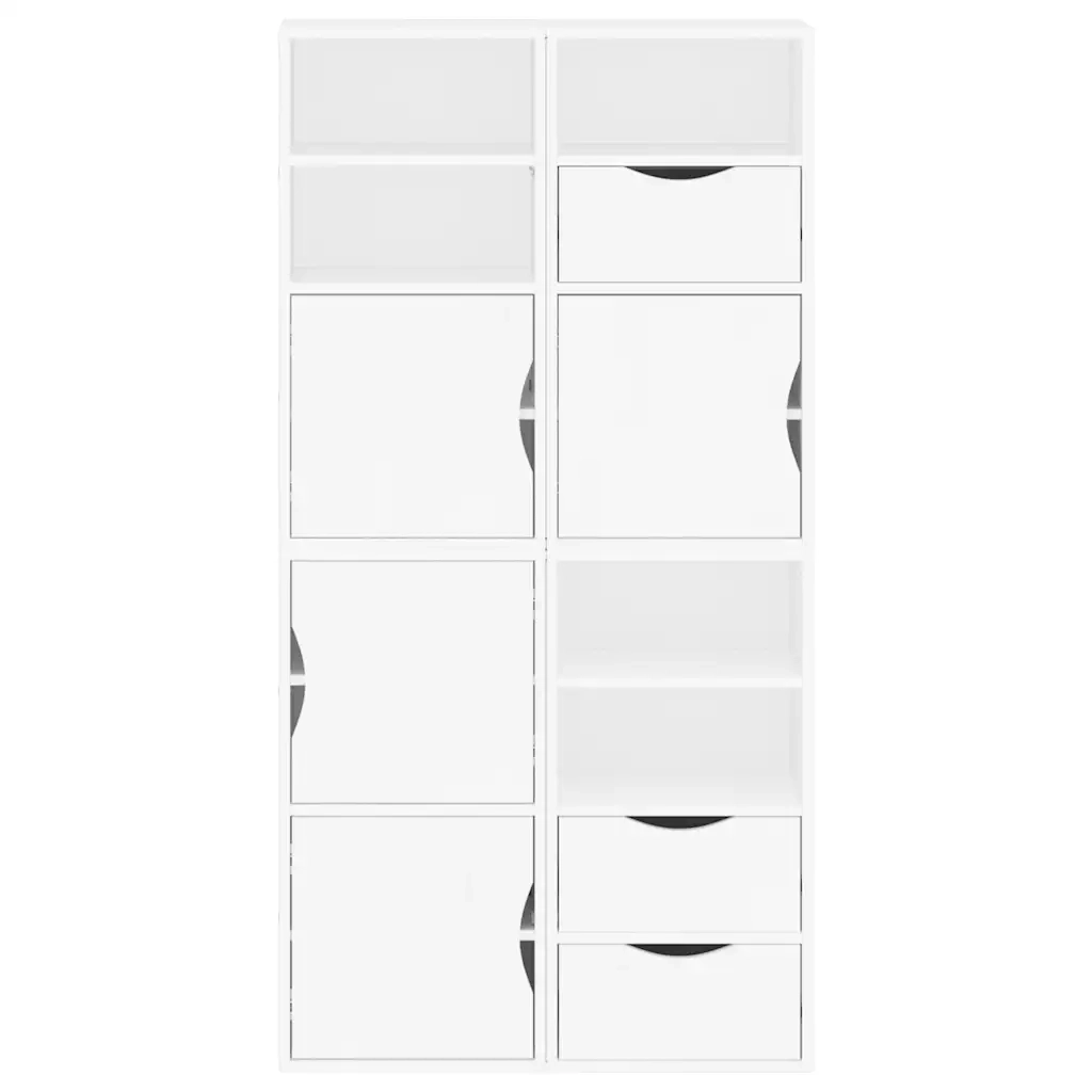 Armadietti Laterali 4 pz ODDA Bianco 40x24x79 cm Legno di Pino 3365351