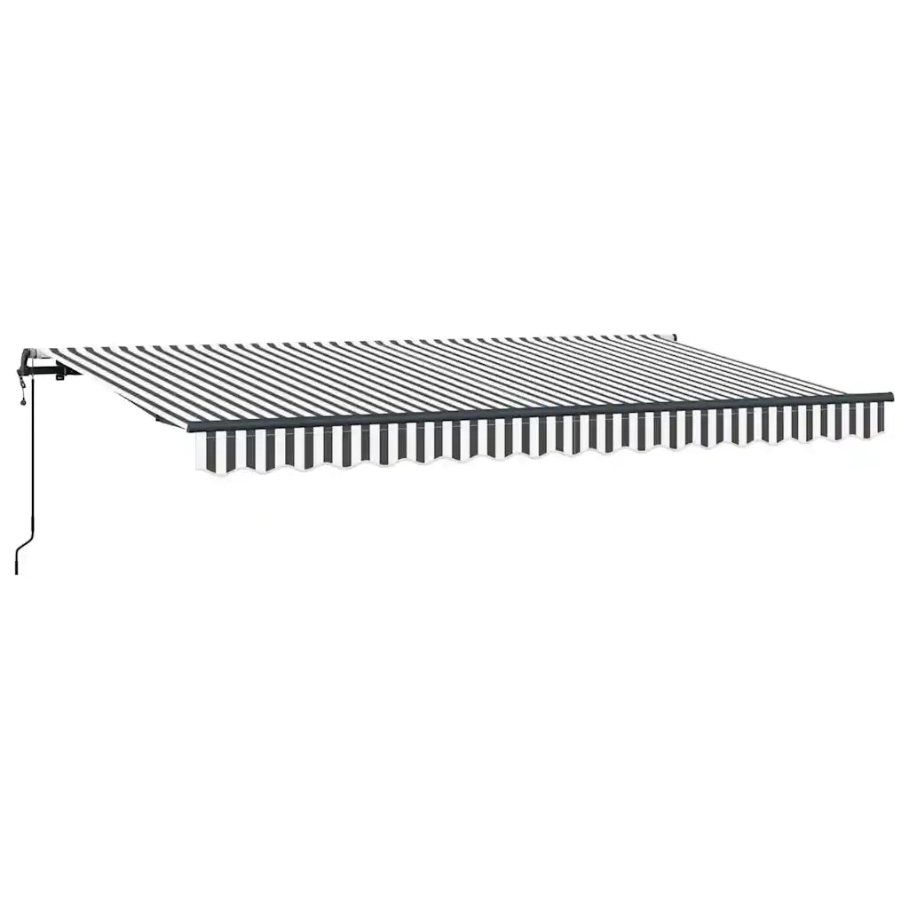 vidaXL Tenda Retrattile Antracite e Bianco 400 x 200 cm