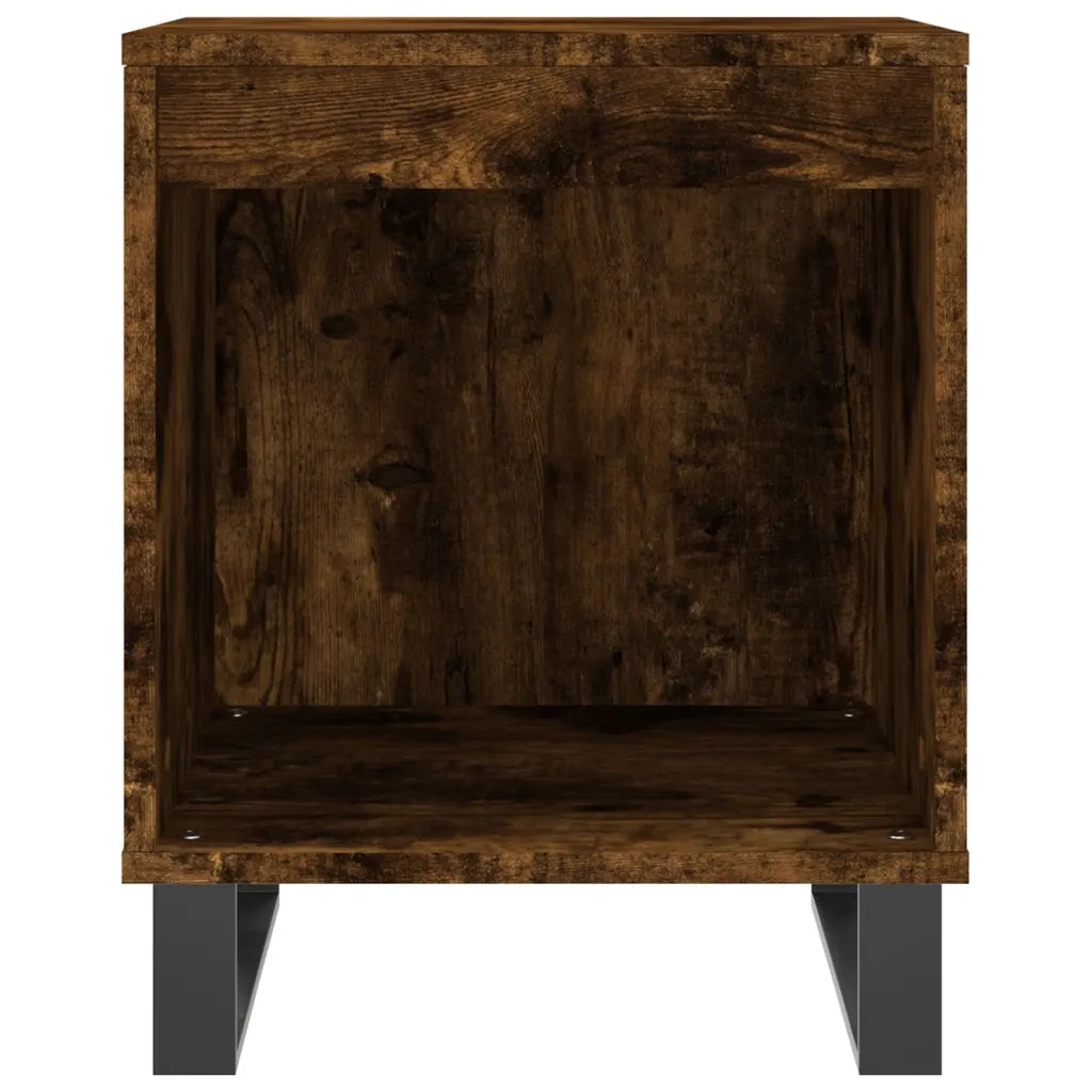 Comodini 2pz-Set di 2 Tavolino da notte Rovere Fumo 40x35x50 cm in Legno Multistrato 932460
