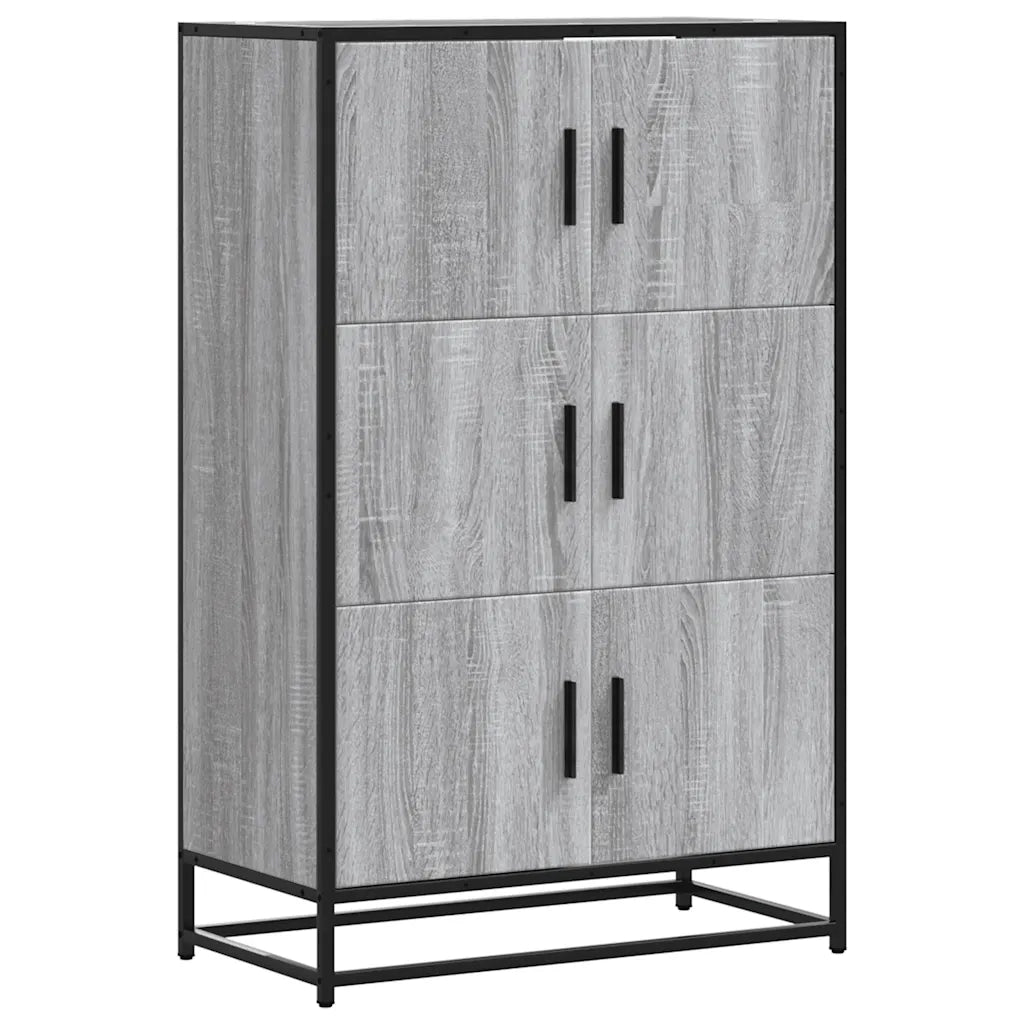 Credenza-Buffet-Armadio da cucina Grigio Sonoma 68x35x106,5 cm Legno Multistrato Metallo