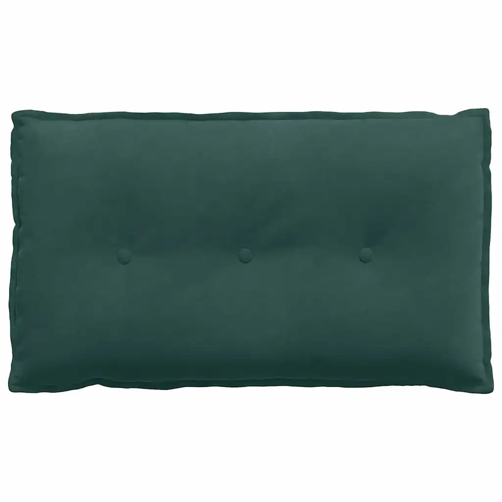 Cuscino per Schiena Verde Scuro 80 x 50 cm Tessuto in Cords