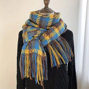 Sciarpa bohemien con pizzo a pennello | Sciarpa calda per donne invernali | Lavabile a mano e casual