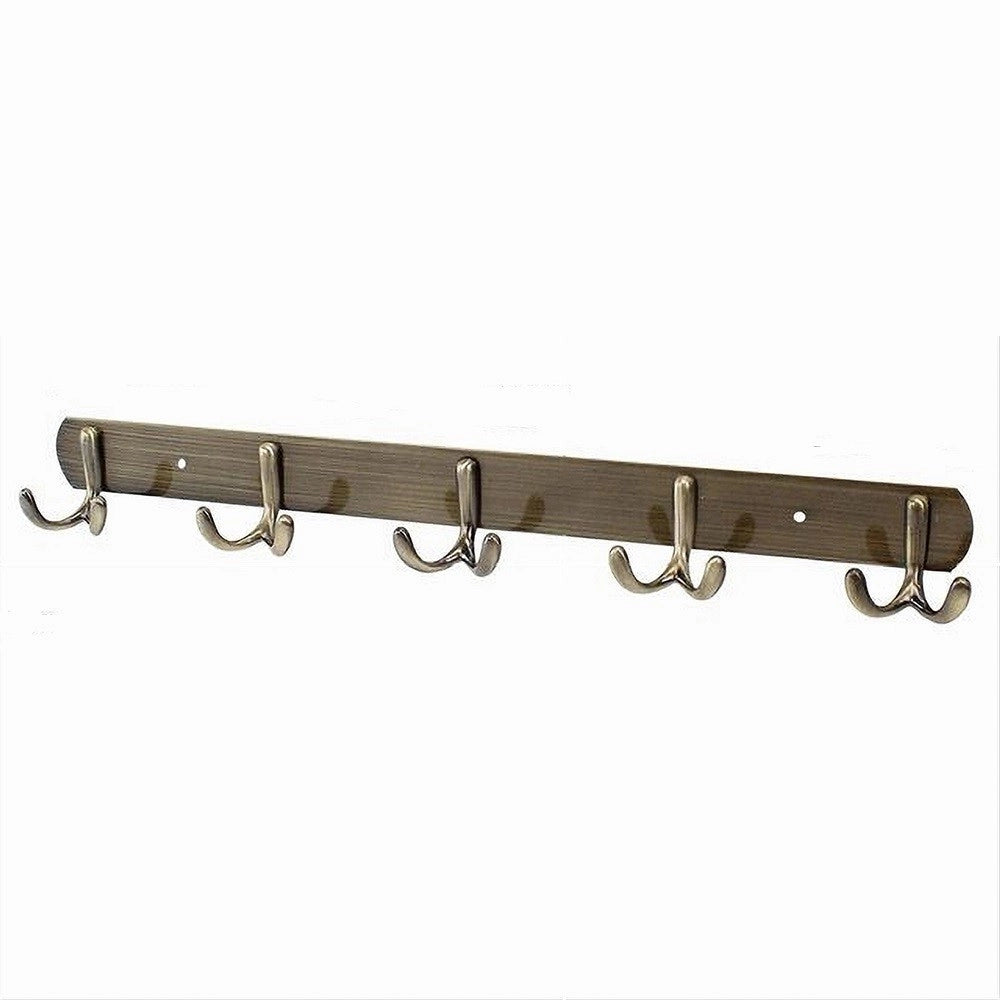 Trade Shop - Appendino Appendi Porta Asciugamani A 5 Ganci Doppio Bronzo Bagno Coniglio 52915 -
