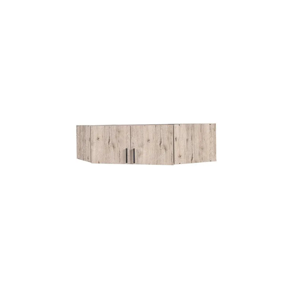 Sovrapposizione per armadio ad angolo 2 porte FLEX – Rovere wellington & grigio grafite
