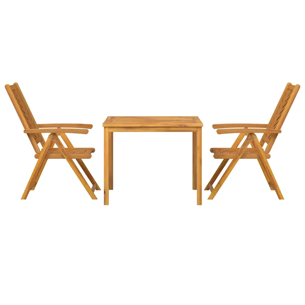 Set da Pranzo per Giardino 3 pz | Set Salotto da Giardino Marrone