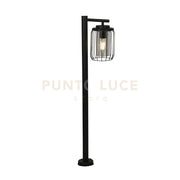 Lampada da palo Reed 1Lt, metallo nero e paralume in PC