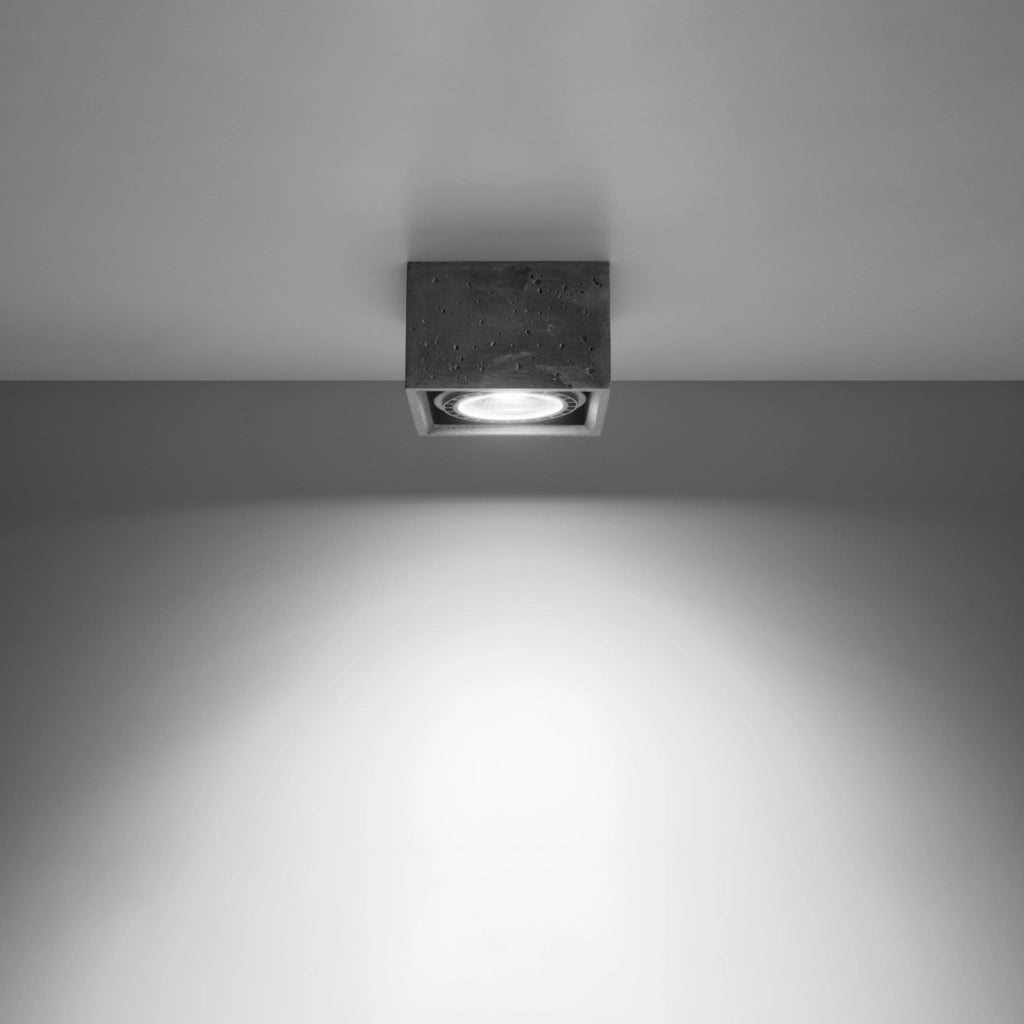 Plafoniera Pure Lume NUMERO 1 cemento grigio GU10