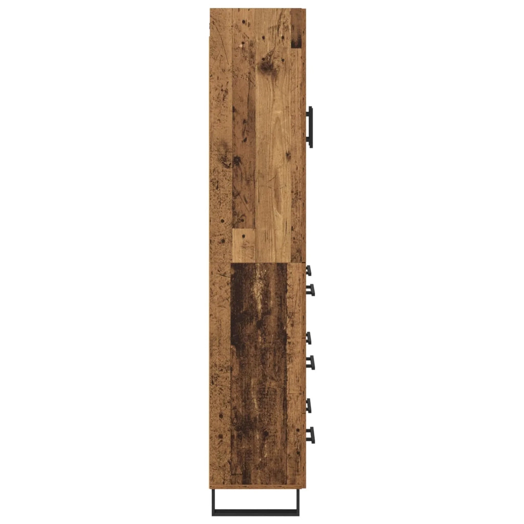 Credenza | Madia | Buffet da pranzo | Armadio da pranzo Legno vecchio 69,5 x 34 x 180 cm Legno multistrato
