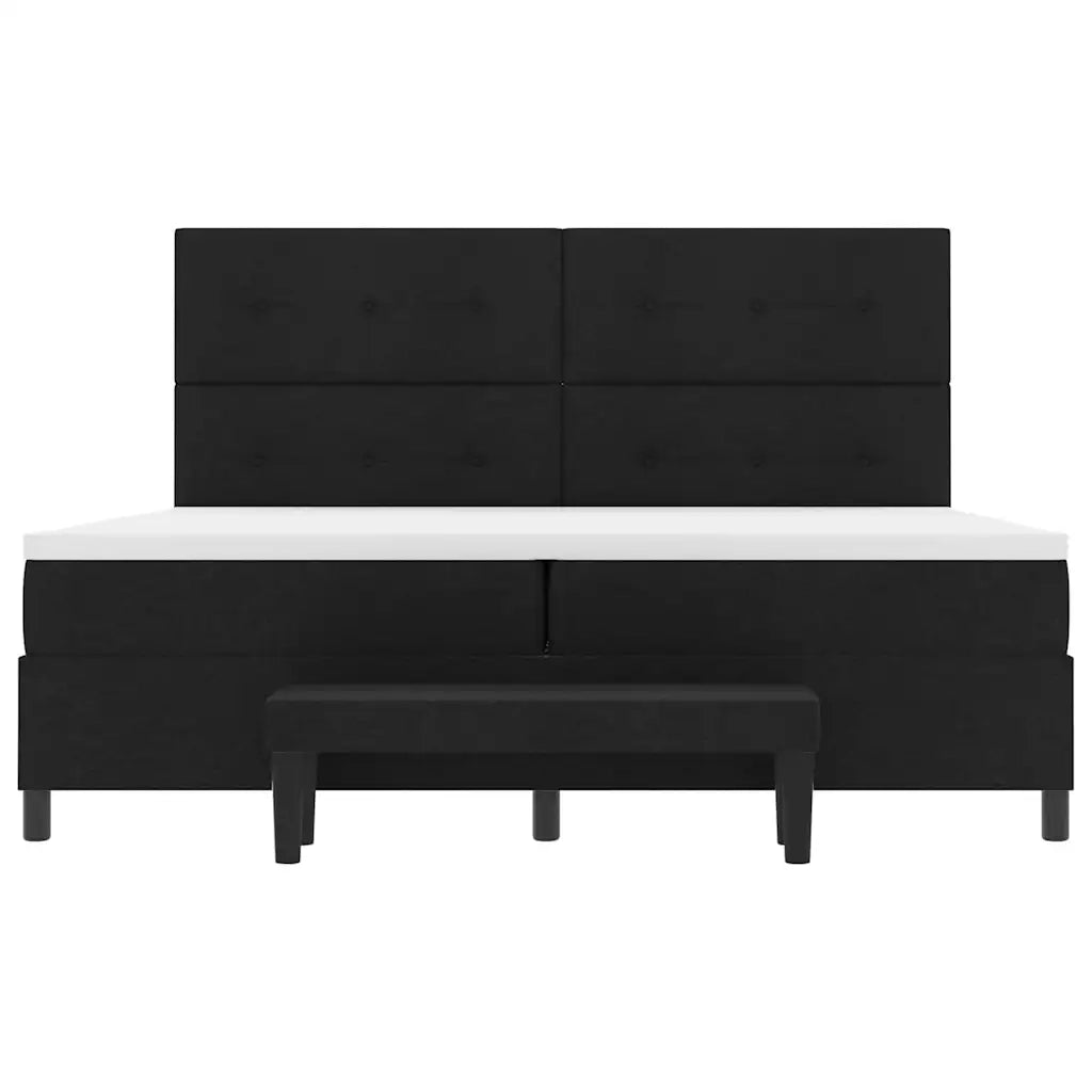 Letto a molle con materasso Nero 200 x 200 cm Tessuto 3344095