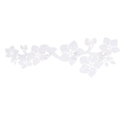 Appendino metallo 4 posti fiori bianco cm 60x20