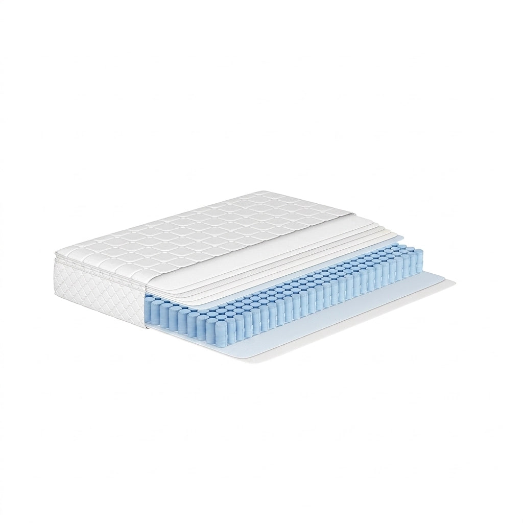 Materasso Ortopedico 90x200 cm H3 con 7 Zone; Molle Insacchettate e Schiuma Ondulata Certificato OEKO-TEX