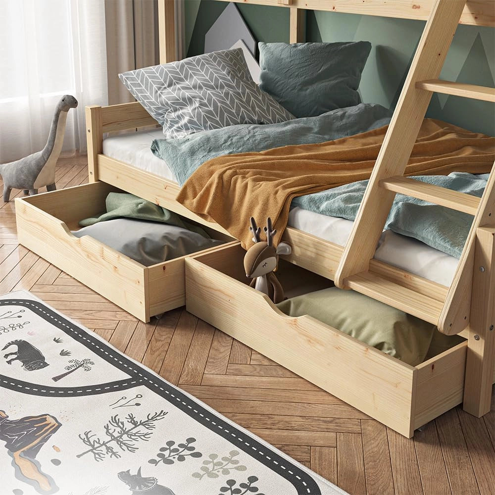 Cassetto rotante Everest, Legno naturale, 98 x 56 cm Set di 2