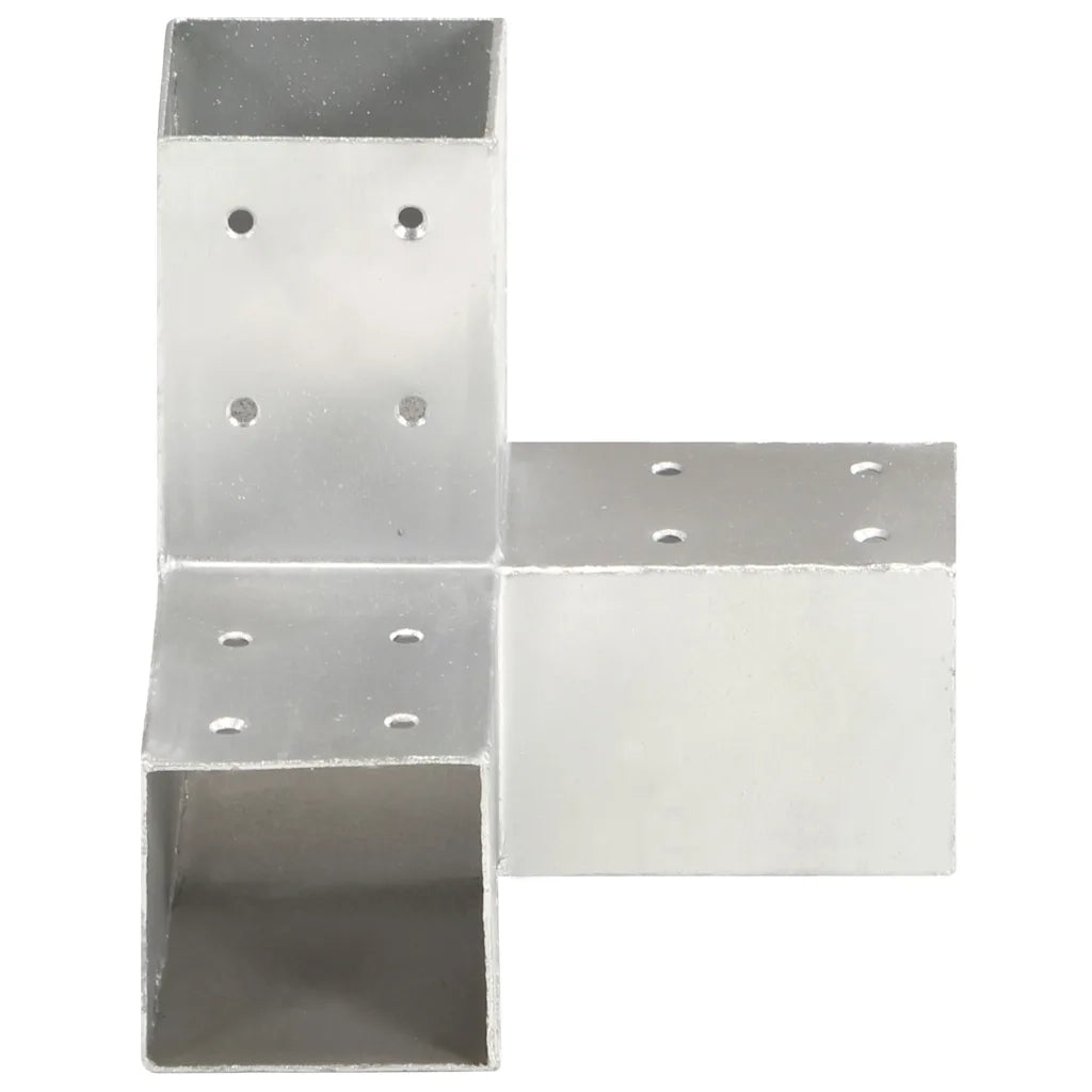 Connettori per Pali a Forma di Y 4 pz Metallo Zincato 71x71 mm 145458