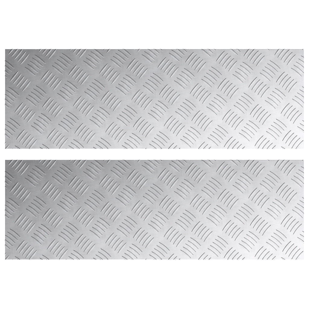 Pannelli in alluminio a scacchi 2 pz Antiscivolo 90x30 cm