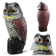Statuetta da giardino KADAX, ornamento a forma di gufo con testa mobile, regalo.