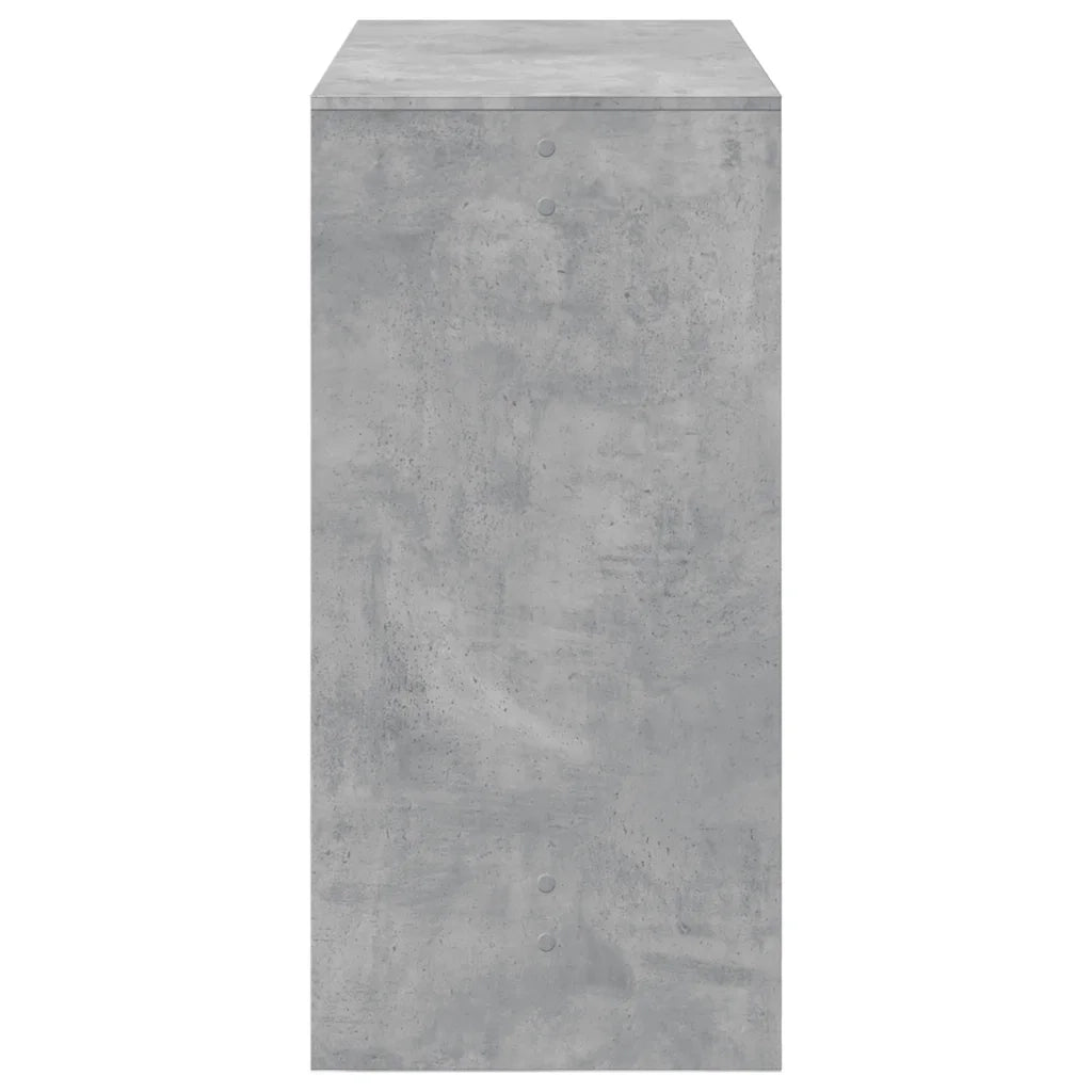 Tavolo da Bar Grigio Cemento 102x50x103,5 cm Legno Multistrato