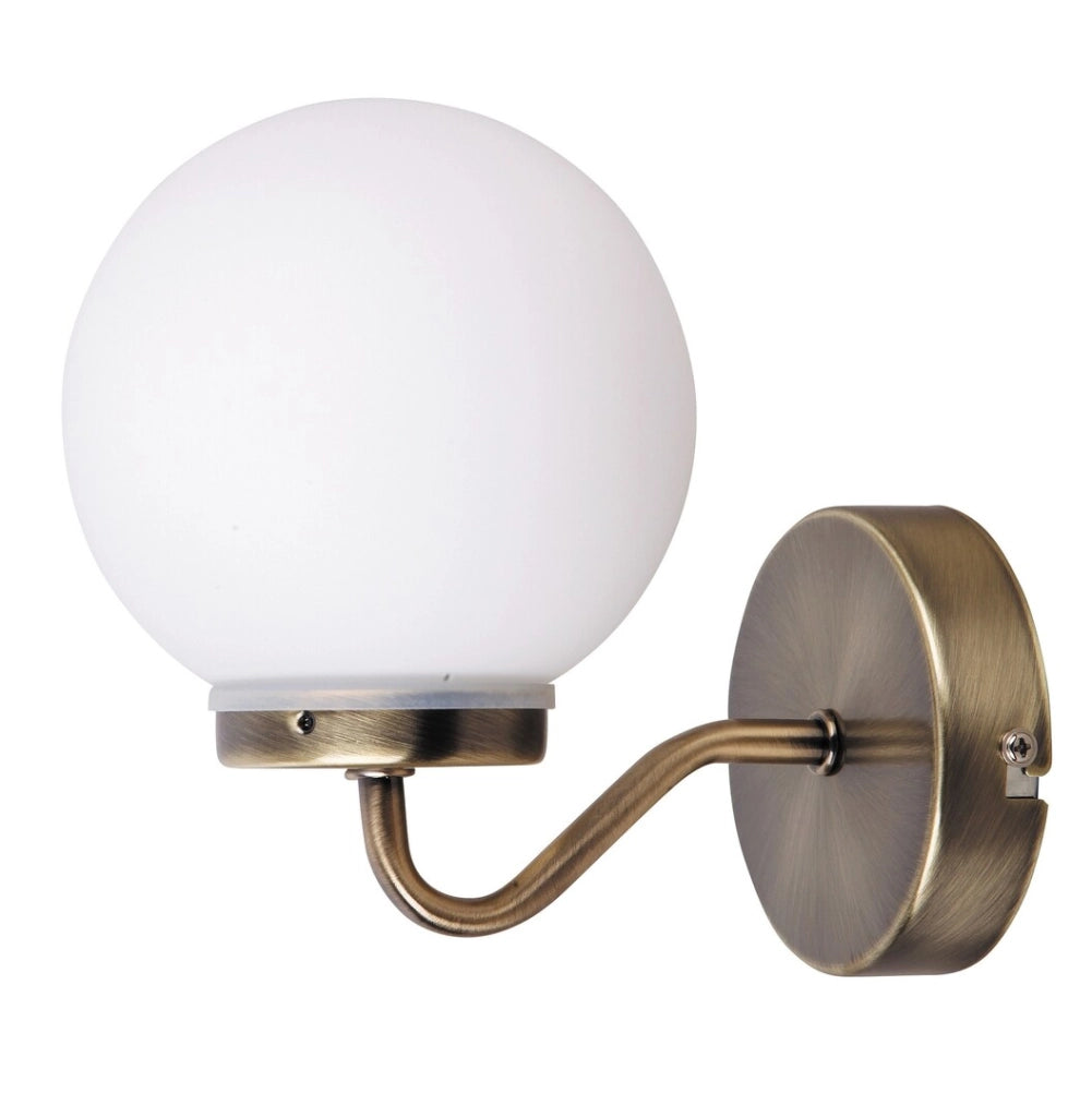 Applique Togo 1302 bianca sfera vetro E14 IP44 Rabalux