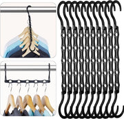 Hanger per capo spaziale - 10 Pack con robusta plastica per abbigliamento pesante