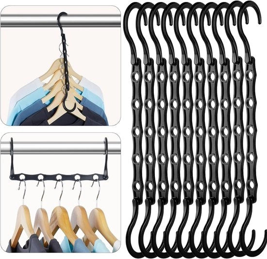 Hanger per capo spaziale - 10 Pack con robusta plastica per abbigliamento pesante