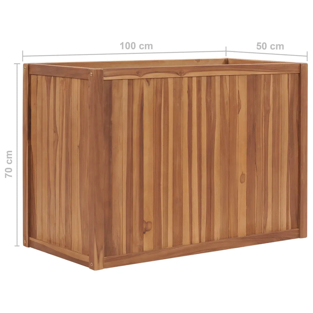 Letto Rialzato 100x50x70 cm in Legno Massello di Teak 48972