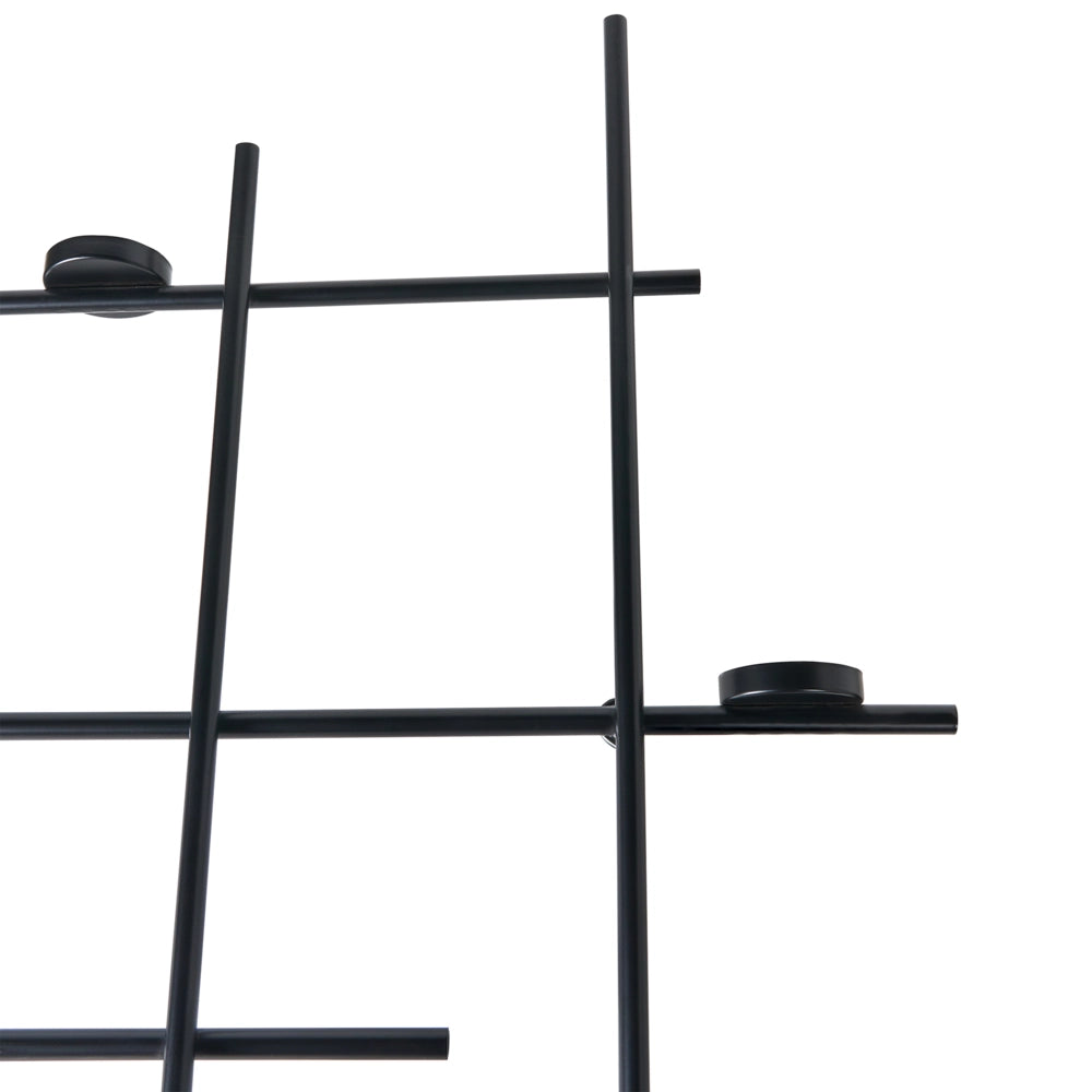 Portacandele da parete in metallo nero 60 cm Moderna decorazione centrotavola
