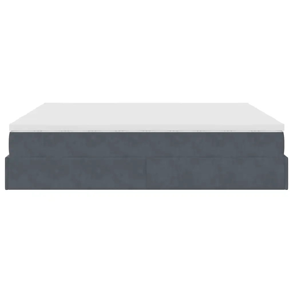 vidaXL Struttura Letto Pouf con Materassi 180x200 cm Velluto