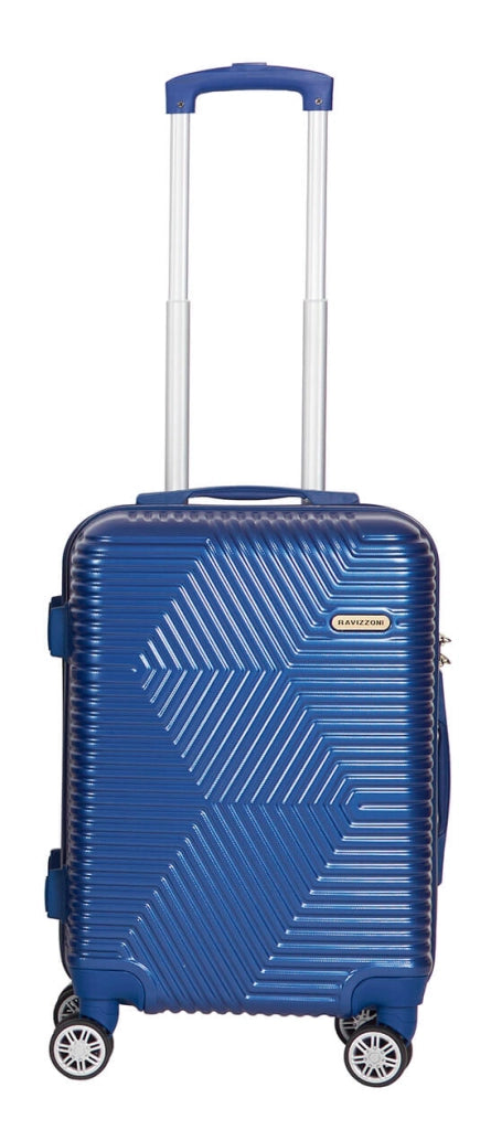 Set 3 Valigie Trolley Rigide in ABS 4 Ruote TSA Ravizzoni Haiti Blu