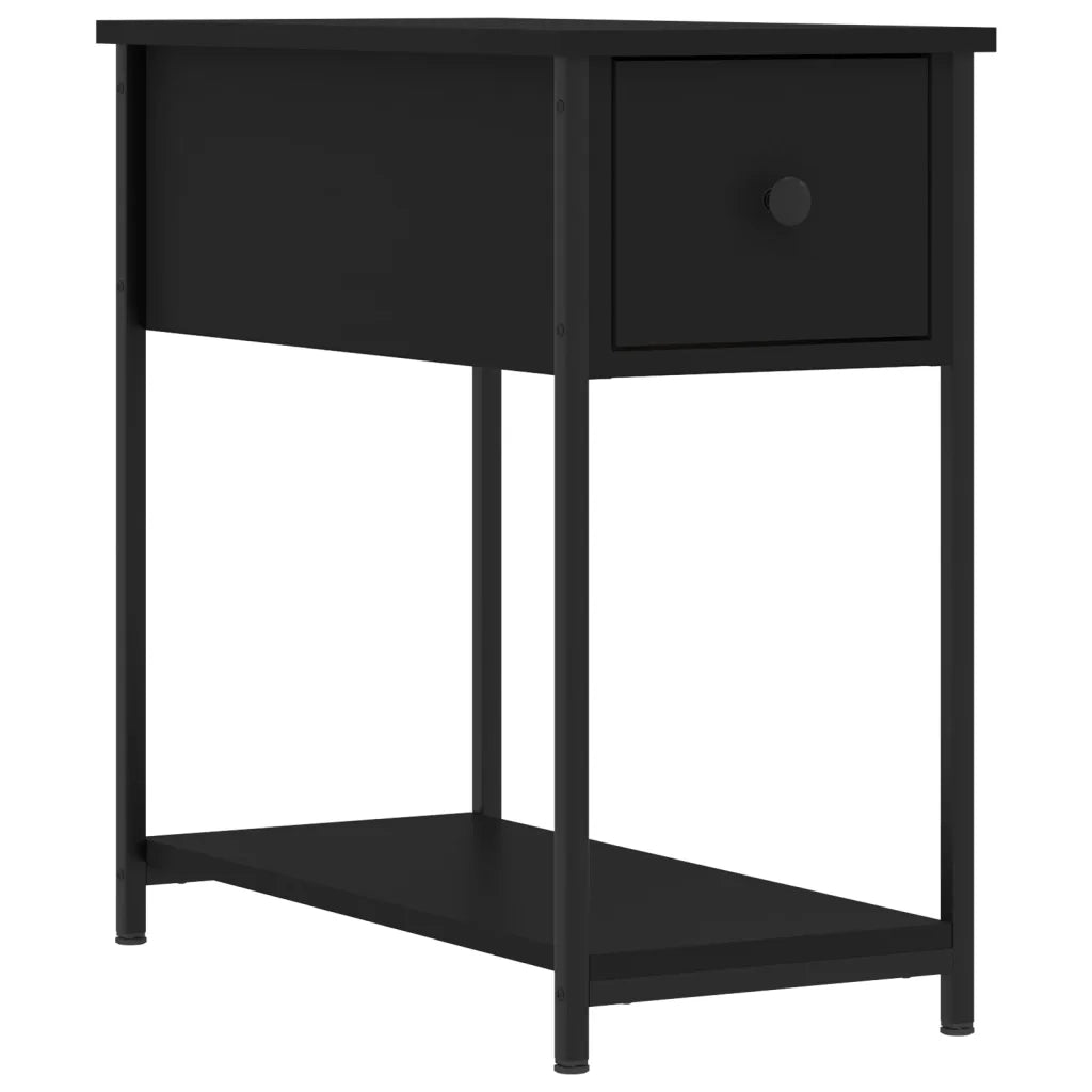 Comodini 2 pz-Set di 2 Tavolino da notte Neri 30x60x60 cm in Legno Multistrato 116008